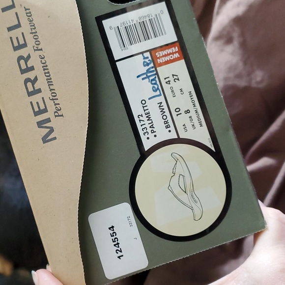 Merrell brown leather slides, worn once. Size 10 B - Picture 5 of 7